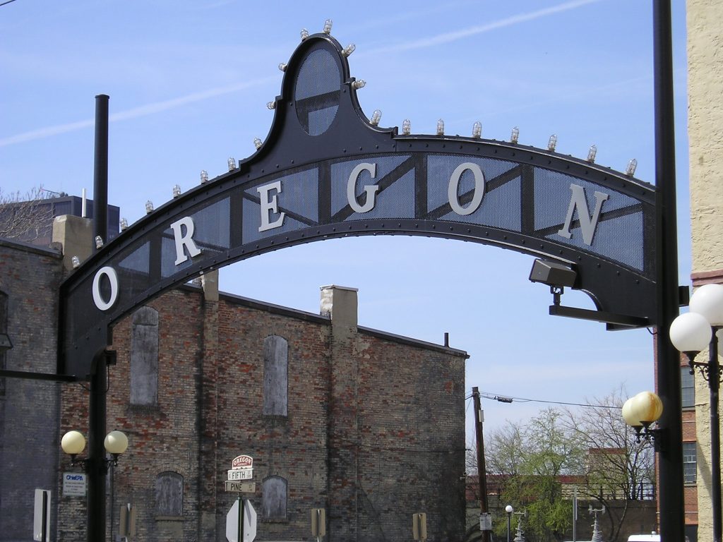 Oregon District sign